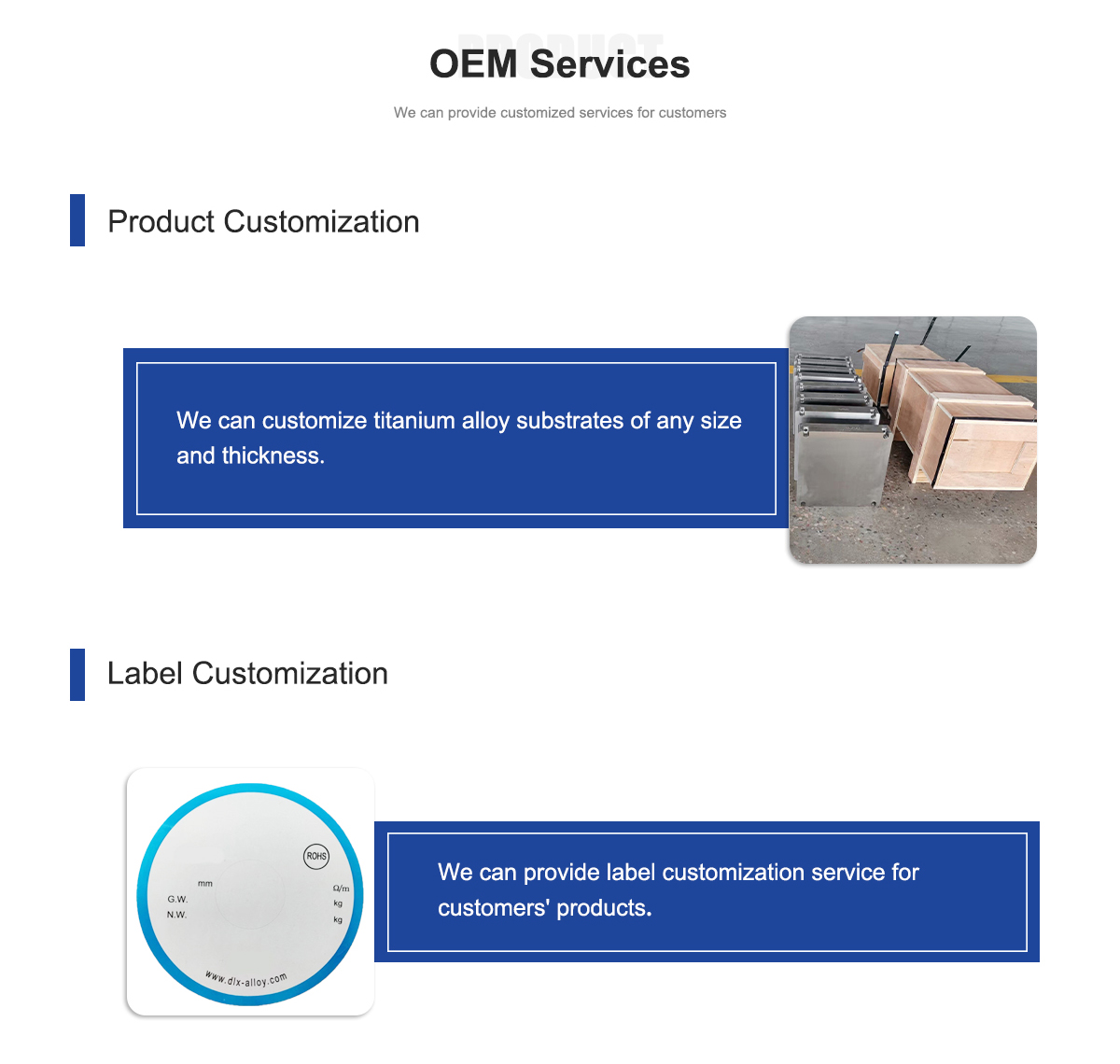 Titanium Alloy Substrate Titanium Alloy Substrate
