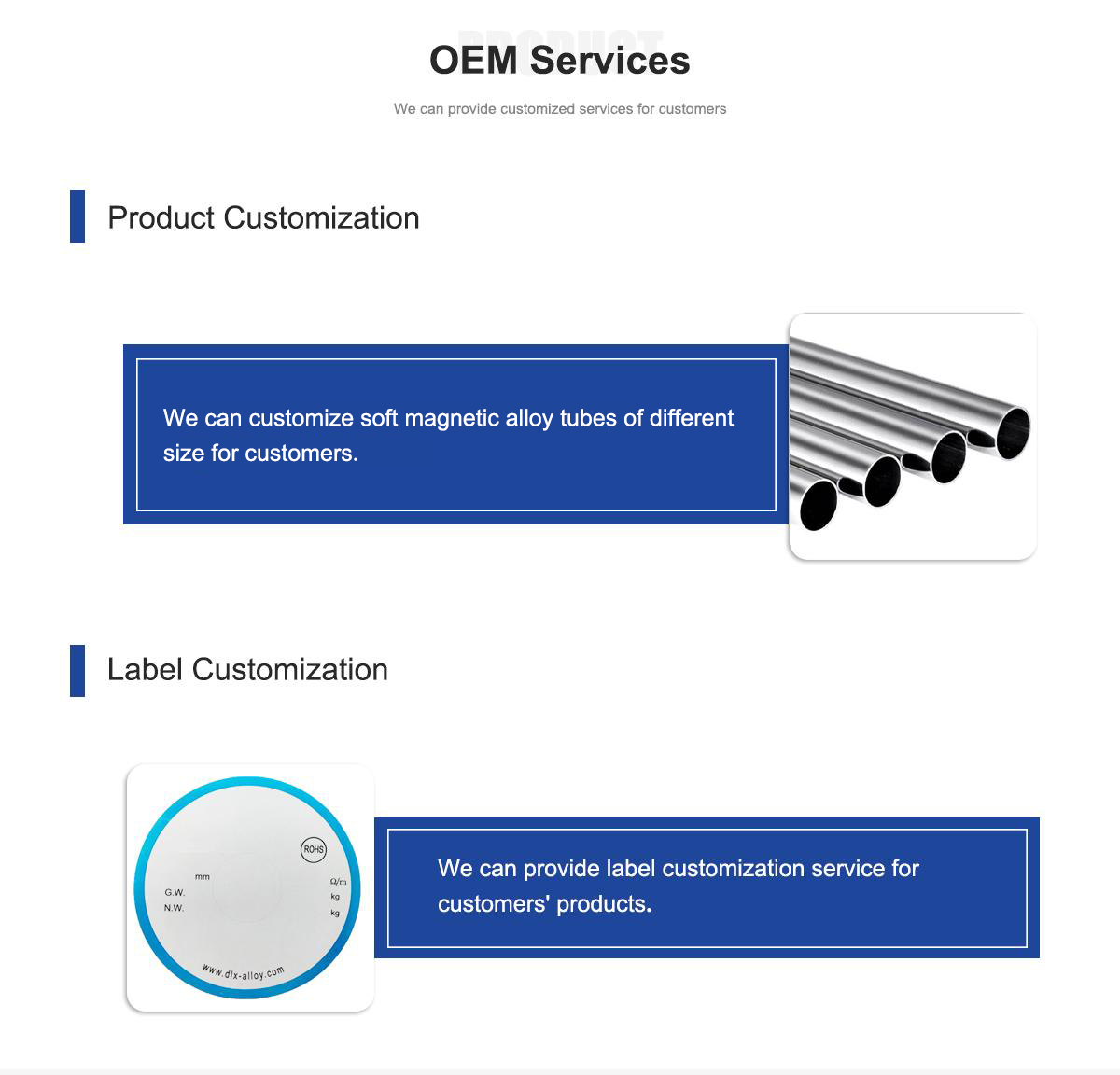 SOFT MAGNETIC ALLOY TUBE SOFT MAGNETIC ALLOY TUBE