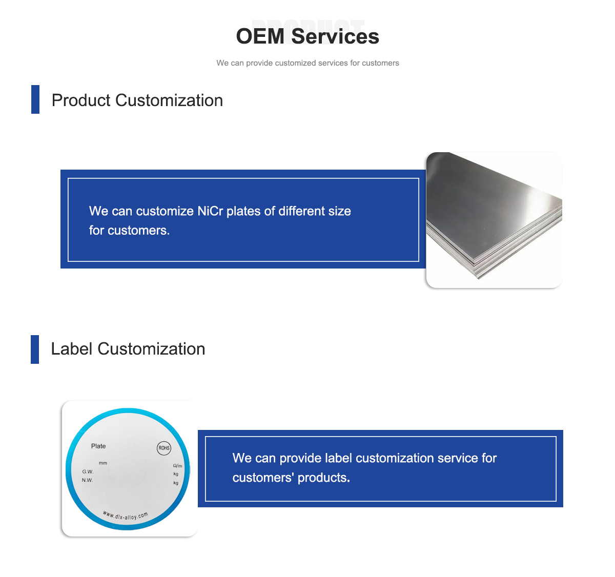 NiCr Alloy Plate NiCr Alloy Plate